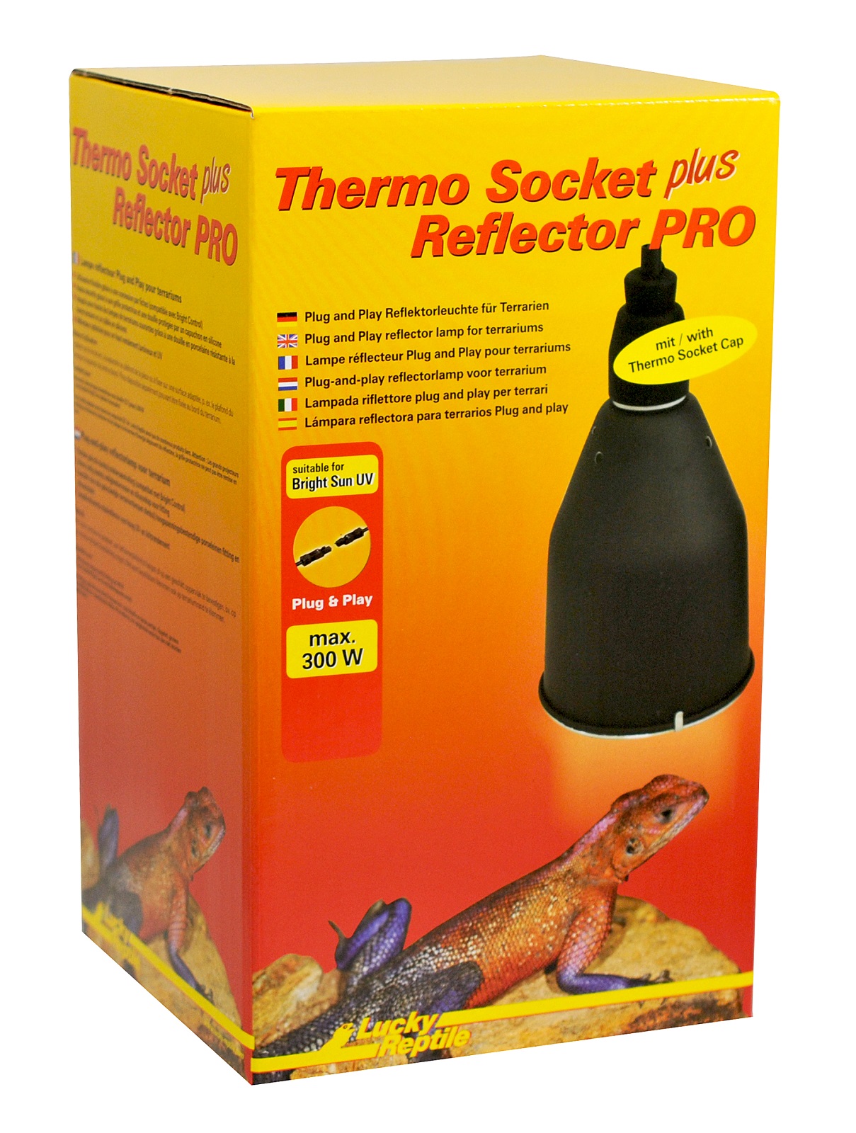 Lucky Reptile Thermo Socket plus Reflector Pro plug-and-play mit Socket Cap 18 cm Höhe, 14 cm Ø