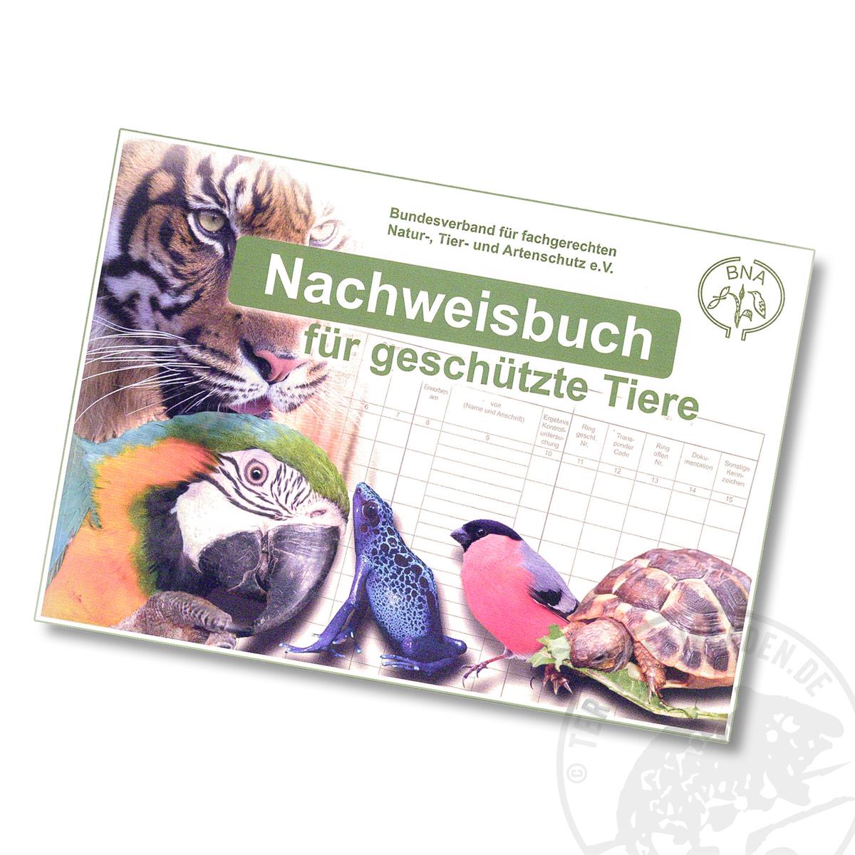 "BNA - Nachweisbuch für geschützte Tiere" - Nachweisbücher