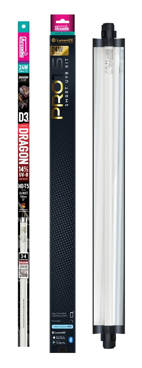 LumenIZE ProT5 SMART UVB Kit, D3+, Dragon, 14% UVB 24 Watt / 60 cm