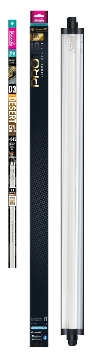 LumenIZE Pro T5 UVB Kit, D3 Desert, 12% UV-B  24 Watt / 60 cm